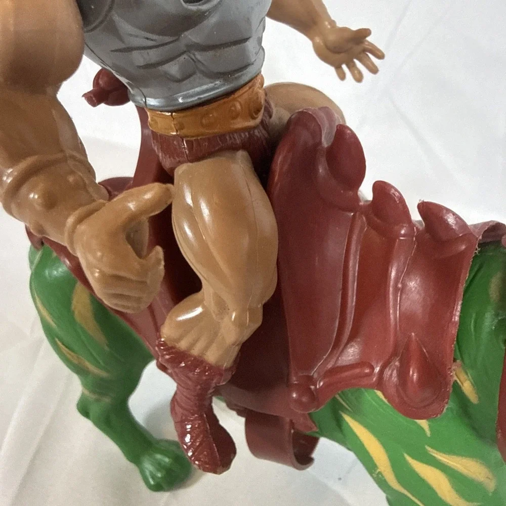 Vintage Mattel He-Man and Battle Cat Action Figure Set Masters of the Universe